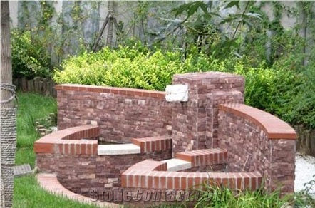 Red Mushroom Stone, Mushroomed Cladding, Mushroom Wall, Mushroomed Stone, Mushroom Wall Cladding, Xiamen Winggreen Stone