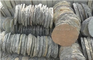 Rust/ Yellow Slate Stepping Stone, Irregular Stepping Stone, Random Shape Flagstone, Exterior Paving Stone, Outside Step Stone, Random Shape Paving Stone, Xiamen Winggreen Stone