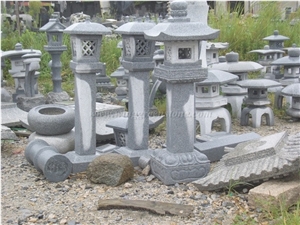 Sculptured Granite Garden Lanterns, Japanese Style Lanterns, Granite Exterior Lamps, Granite Garden Lamps, Xiamen Winggreen Manufacturer