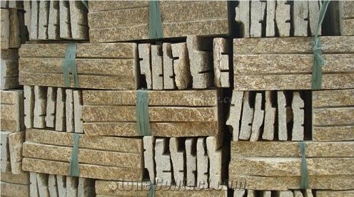 Tiger Skin Yellow Granite Mushroom Stone, Mushroomed Cladding, Mushroom Wall, Mushroomed Stone, Mushroom Wall Cladding, Xiamen Winggreen Stone