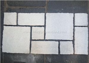 White Quartz Crazy Paver Stone,White Quartz Pavers Radom Shape, White Quartz Pavers, Random Flag Stone, White Quartz Floor Decoration, Xiamen Winggreen Stone