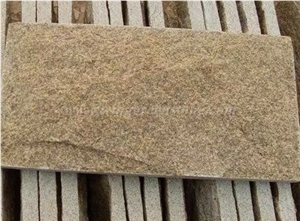 Yellow/ Rust Yellow Granite Mushroom Stone, Mushroomed Cladding, Mushroom Wall, Mushroomed Stone, Mushroom Wall Cladding, Xiamen Winggreen Stone