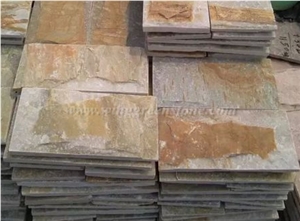 Yellow/ Rust Yellow Granite Mushroom Stone, Mushroomed Cladding, Mushroom Wall, Mushroomed Stone, Mushroom Wall Cladding, Xiamen Winggreen Stone