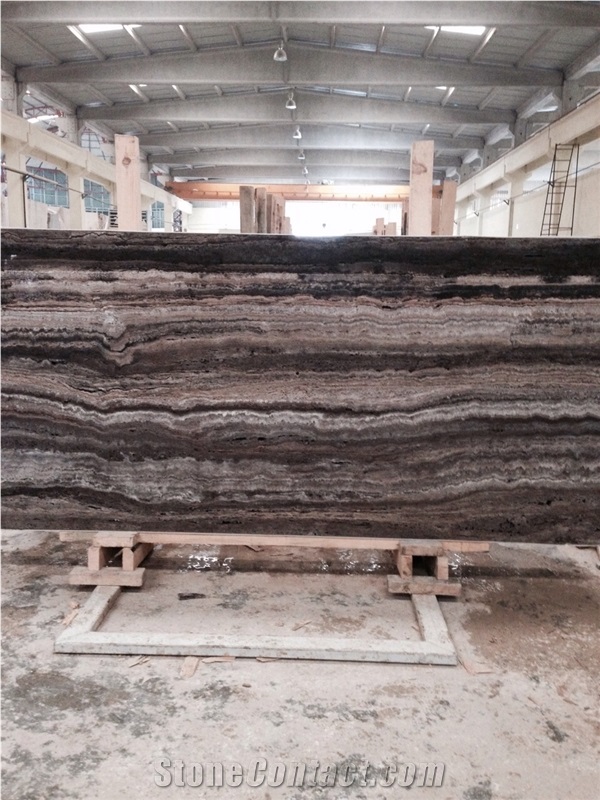 Silver Titanium Travertine tiles & slabs, brown travertine floor tiles, flooring 