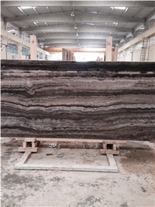 Silver Titanium Travertine tiles & slabs, brown travertine floor tiles, flooring 