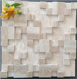 Beige Travertine Mosaic /Wall Mosaic /Stone Mosaic