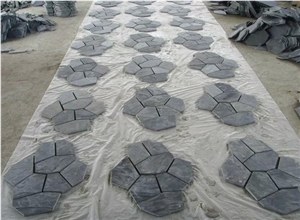 Black Slate Flagstone / Paving Stone / Walkway Pavers /Courtyard Road Pavers /Exterior Pattern /Floor Covering