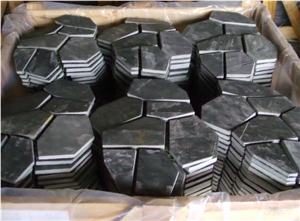 Black Slate Flagstone / Paving Stone / Walkway Pavers /Courtyard Road Pavers /Exterior Pattern /Floor Covering