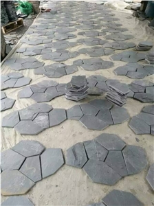 Black Slate Flagstone / Paving Stone / Walkway Pavers /Courtyard Road Pavers /Exterior Pattern /Floor Covering