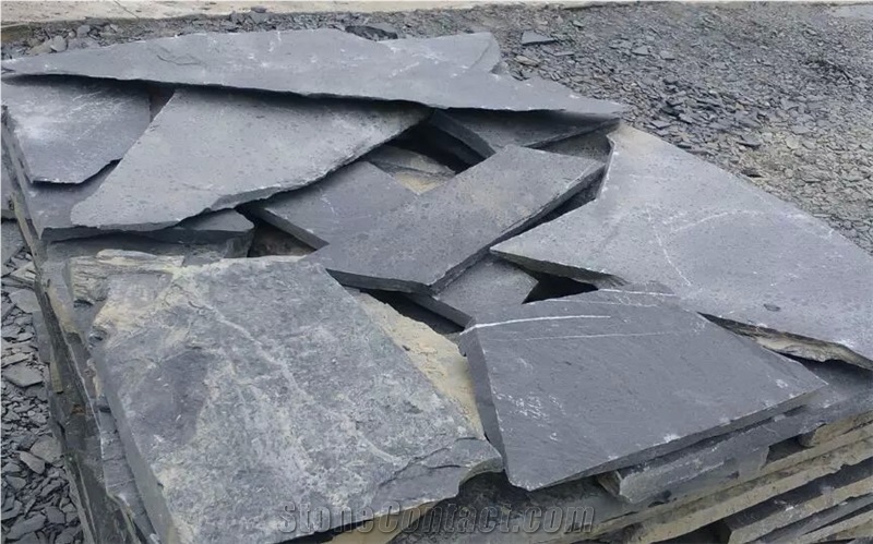 Black Slate Irregular Shape Flagstone