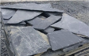 Black Slate Irregular Shape Flagstone
