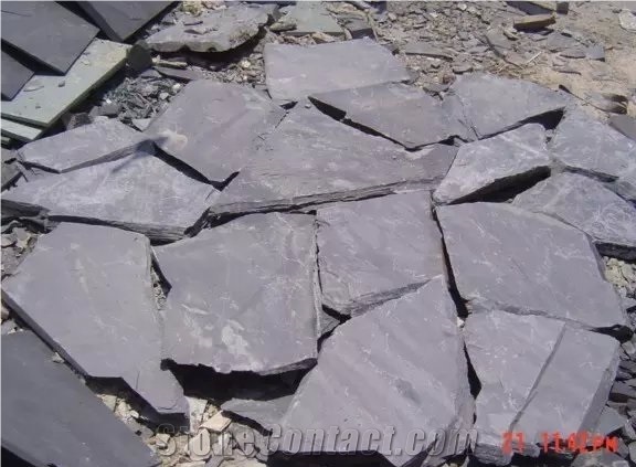 Black Slate Irregular Shape Flagstone