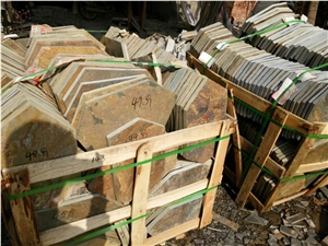 Slate Paving Stone / Floor Covering / Exterior Pattern /Courtyard Road Pavers /Driveway Paving Stone