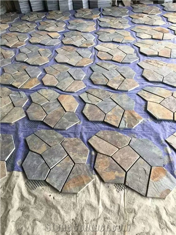 Slate Paving Stone / Floor Covering / Exterior Pattern /Courtyard Road Pavers /Driveway Paving Stone