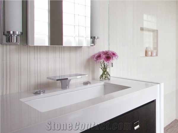 Pure White Artificial Marble for Bathroom Topvanity Tops,Countertops