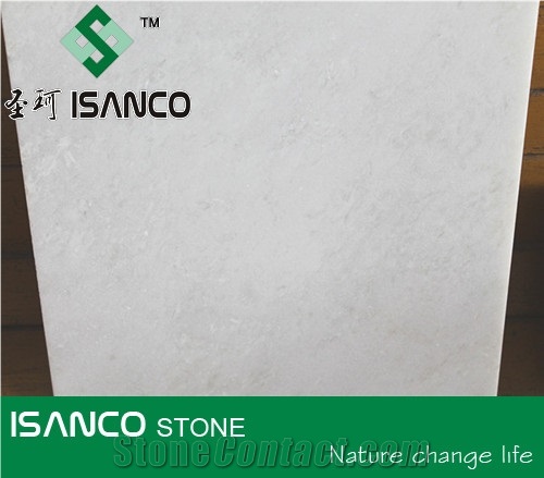 Sanco Stone Snow White Marble Slab, Polished Pure White Marble Tiles, Natural White Marble for Indoor Flooring & Wall Covering