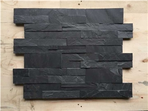 Black Slate Wall Cladding, Slate Cultured Stone, Stacked Stone Veneer
