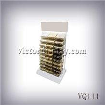Countertop Rack Displaying Stone Quartz Samples
