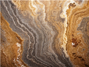 Tanzania Onice Black Slabs, Onice Gold Noir