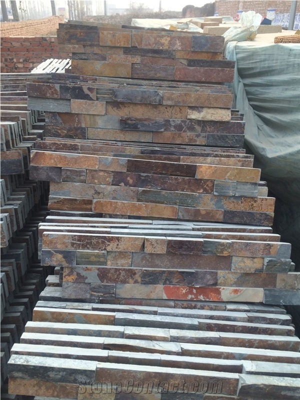 Rusty Slate Culture Stone, Wall Cladding, Z Shape