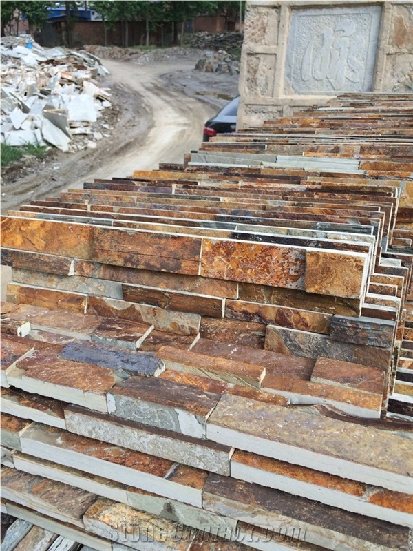 Rusty Slate Culture Stone, Wall Cladding, Z Shape