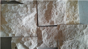 Chinese Yellow Limestone Mushroomed Stone, Mushroom Wall Cladding