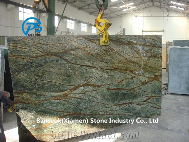 Rainforest Green Marble Slabs & Tiles,India Marble