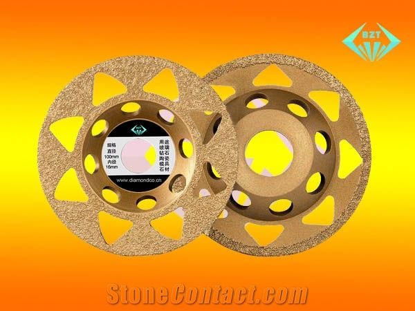 Brazed Diamond Marble, Granite Polishing Pad, Cup Wheel