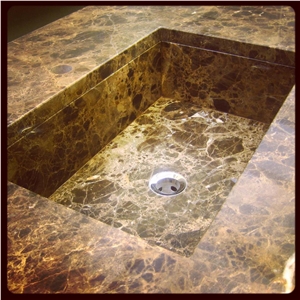 Marron Imperial Vanity Top and Basin
