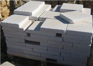 Biancone Apricena Tumbled Exterior Pavers
