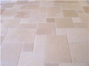 Biancone Apricena Tumbled Exterior Pavers