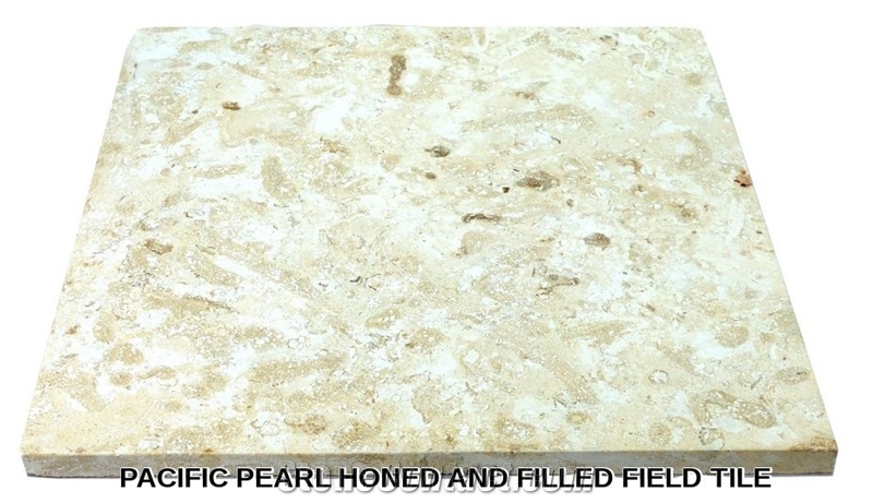 Pacific Pearl Coral Stone Honed Tiles, Dominican Republic Beige Coral Stone