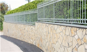 Toscana Limestone Crazy Paving Stone, Yellow Limestone Irregular Flagstones