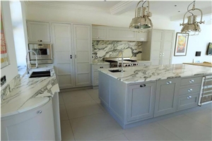 Arabescato Marble Kitchen Countertop