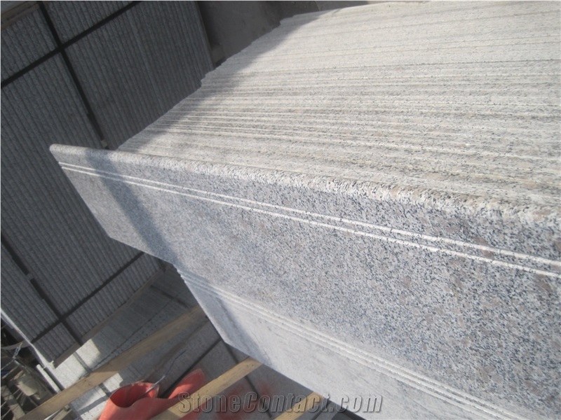 China Grey Granite, Grey G383 Granite Stairs & Steps, Imperial Flower, Pearl Flower, Pink Flower