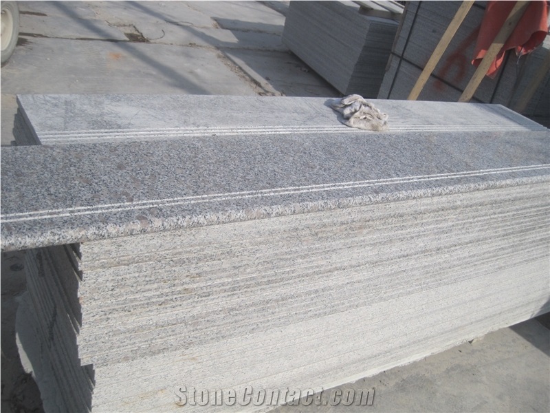 China Grey Granite, Grey G383 Granite Stairs & Steps, Imperial Flower, Pearl Flower, Pink Flower