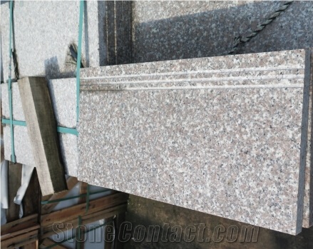 G635 Granite Stairs & Steps , Classic Pink, Pink Granite, Thin Stair Tile, Half Slab