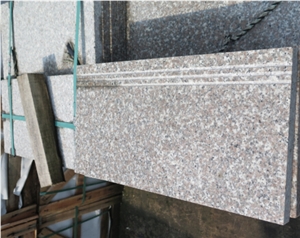 G635 Granite Stairs & Steps , Classic Pink, Pink Granite, Thin Stair Tile, Half Slab