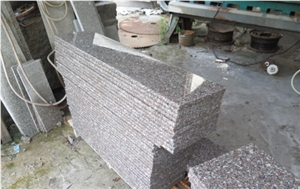 G635 Granite Stairs & Steps , Classic Pink, Pink Granite, Thin Stair Tile, Half Slab