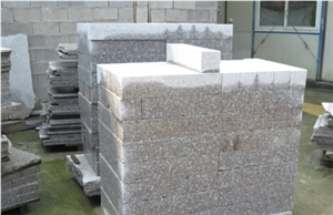 G635 Granite Stairs & Steps , Classic Pink, Pink Granite, Thin Stair Tile, Half Slab