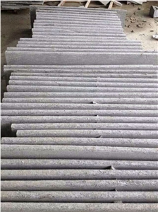 Santiago Grey Granite, Granite Steps, Stair, Riser, Bullnose, Flamed Stair, Sandblasted Stair, Staircase, Deck Stair, Stair Treads