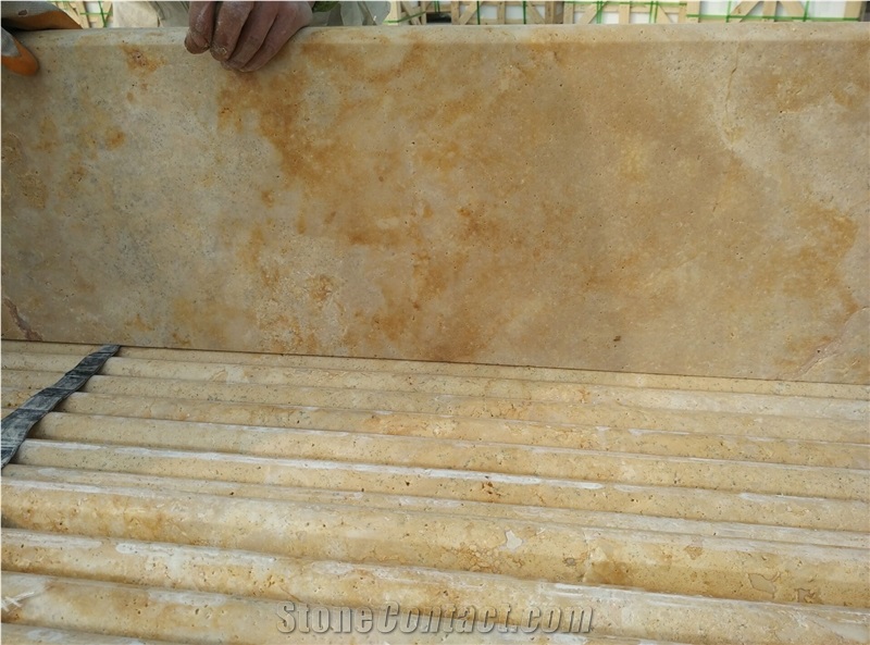 Treads Travertine Stairs & Steps, Yellow Travertine Stairs & Steps
