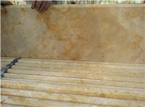 Treads Travertine Stairs & Steps, Yellow Travertine Stairs & Steps
