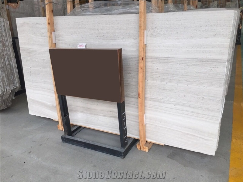 White Wood Marble Slabs & Tiles