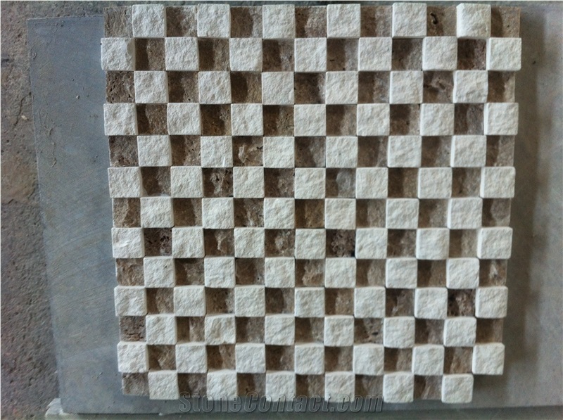 3d Blasted Marble Tumbled Mosaic