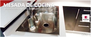 Silestone Red Kitchen Countertops, Engineered Countertops