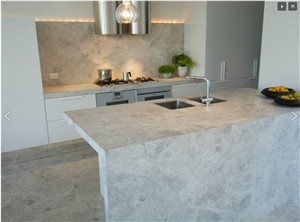 Bourbon Mist Marble Kitchen Counter Top and Floor