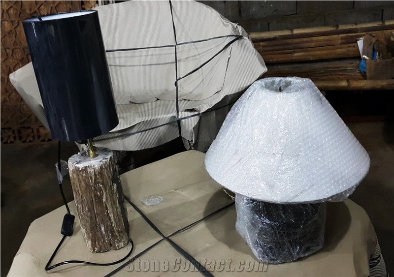 Petrified Wood Table Lamps, Lanterns