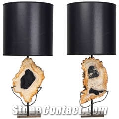 Petrified Wood Table Lamps, Lanterns