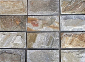 China Multicolor Slate Mushroom Stone for Wall Cladding China Multicolor Slate Mushroom Stone for Wall Cladding